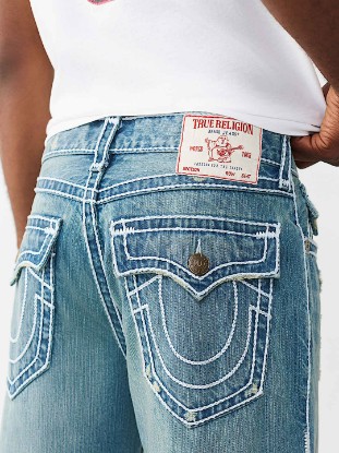 BOBBY ROPE STITCH FLAP BAGGY JEAN 32"