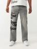 BILLY EMBROIDERED LEG FLAP BOOTCUT JEAN