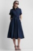 SMOCKED-WAIST COMMUTER DRESS VIEW 1 | MIDI DRESSES