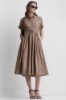SMOCKED-WAIST COMMUTER DRESS VIEW 1 | MIDI DRESSES