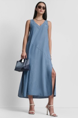 TENCEL MIDI SWING DRESS VIEW 1 | MIDI DRESSES