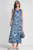 LINEN PRINTED MIDI DRESS VIEW 1 | MIDI DRESSES