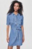 DENIM BUTTON-FRONT SHIRT DRESS VIEW 1 | MINI DRESSES