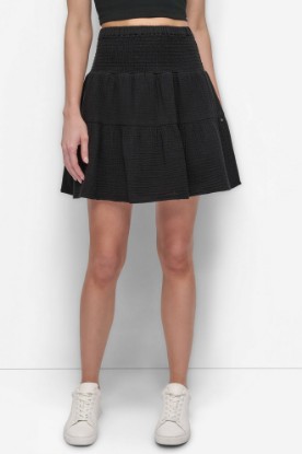 SMOCKED WAIST SKIRT VIEW 1 | Skirts