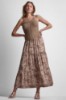 TIERED SATIN PRINTED SKIRT VIEW 1 | Skirts