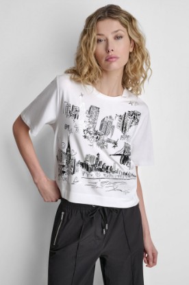NEW YORK TOILE GRAPHIC TEE VIEW 1 | Tees & Tanks
