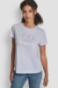 DKNY JEANS SATIN APPLIQUE CHAINSTITCH LOGO CREW NECK TEE VIEW 1 | Tees & Tanks