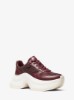 Arla Embellished Leather Trainer in OXBLOOD | Michael Kors