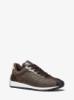 Rhodes Signature Logo Trainer in BROWN | Michael Kors