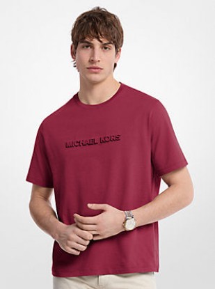 Picture of Logo Embossed Cotton Jersey T-Shirt