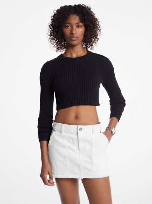 Picture of Frayed Denim Mini Skirt
