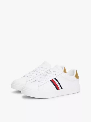Picture of Signature Stripe Leather Court Sneaker