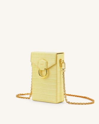 Picture of Lola Gradient Chain Phone Case - Light Yellow Croc
