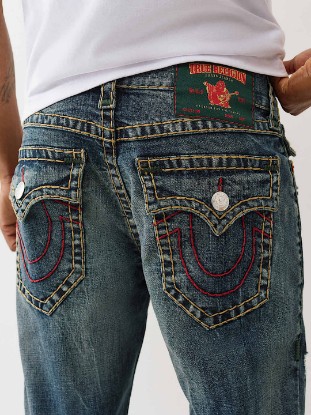 RICKY SUPER T STRAIGHT DISTRESSED JEAN