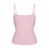 COTTON JERSEY SCOOP NECK CAMI | CHERRY BLOSSOM ON A MODEL FRONT VIEW S | FOCUS: 0.0, 1.0, 0.9