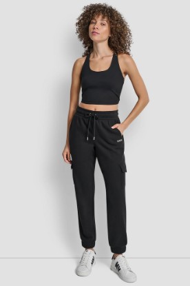 Picture of HIGH-RISE STUDDED LOGO SLIM JOGGER ESPRESSO