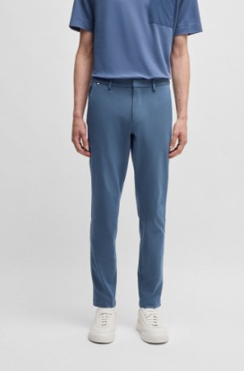 Picture of Slim-fit trousers in stretch cotton Light Beige
