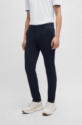 Picture of Slim-fit chinos in stretch-cotton gabardine Black
