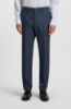 Picture of Patterned slim-fit trousers in stretch fabric Dark Blue