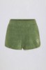 Picture of Terry Towelling Mid-Rise Shorts in Green