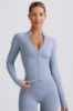 Picture of Define Luxe Zip-Up Jacket in Blue Grey