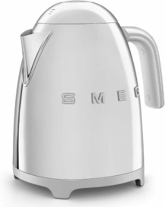 Picture of Smeg 50's Retro Style Electric Water Kettle with Automatic Shutoff, Removable Base, and Water Indicator, KLF03SSUS, Polished Stainless Steel