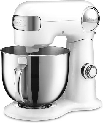 Picture of Cuisinart SM-50FR 5.5-Quart Stand Mixer, Brushed Chrome, White (Renewed)