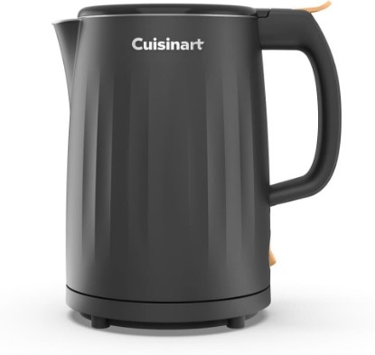 Picture of Cuisinart Soho 1-Liter Double Wall Electric Hot Water Kettle, Tea Kettle with Stainless Steel Interior, One Touch Operation to Boil Water for Tea, Hot Cocoa, or Instant Oatmeal, CK-10BK, Black
