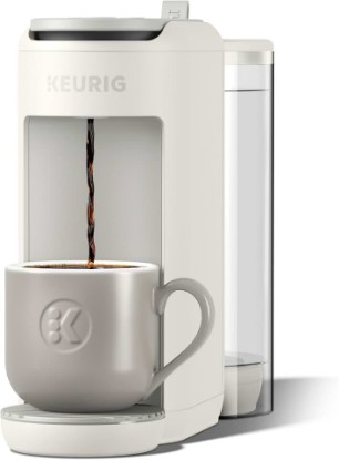 Picture of Keurig K-Mini Mate Plus Single-Serve K-Cup Pod Coffee Maker, Compact, 3 Cup Sizes, Brew Over Ice and Strong Button Features, 50 oz Removable Reservoir, Warm Stone