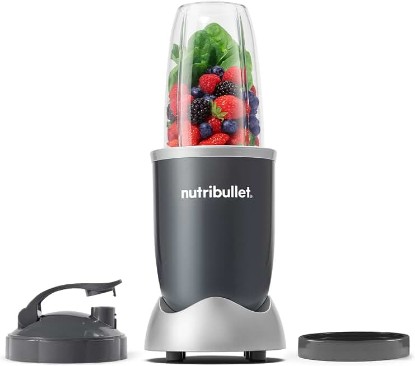 Picture of NutriBullet Personal Blender, Shakes, Smoothies, Food Prep, and Frozen Blending, 24 Ounces, 600 Watt, Dark Gray, NBR-0601WM