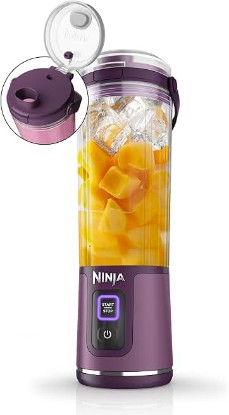 Picture of Ninja BC151PR Blast Portable Blender, Cordless, 18oz. Vessel, Personal Blender-for Shakes & Smoothies, BPA Free, Leakproof-Lid & Sip Spout, USB-C Rechargeable, Dishwasher Safe Parts, Passion Fruit
