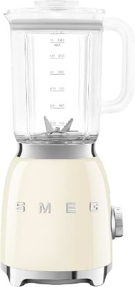 Picture of Smeg BLF03 Retro Style Blender – 600W Countertop Blender with 48 oz BPA-Free Jug, 3 Speeds + Pulse, Ice Crush & Smoothie Functions – 50s-Inspired Design-Cream