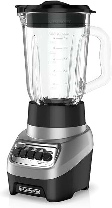 Picture of BLACK+DECKER PowerCrush Multi-Function Blender with 6-Cup Glass Jar, 4 Speed Settings, Silver
