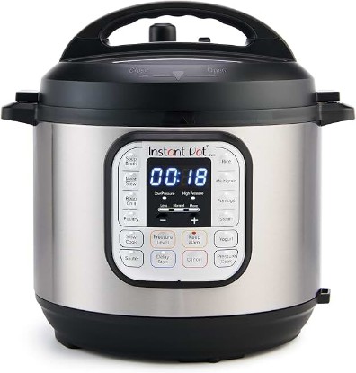 Picture of Instant Pot Duo 7-in-1 Electric Pressure Cooker, Slow Cooker, Rice, Steamer, Sauté, Yogurt Maker, Warmer & Sterilizer, Includes App With Over 800 Recipes, Stainless Steel, 6 Quart