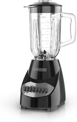 Picture of BLACK+DECKER Countertop Blender with 6-Cup Glass Jar, 10-Speed Settings, Black, BL2010BG