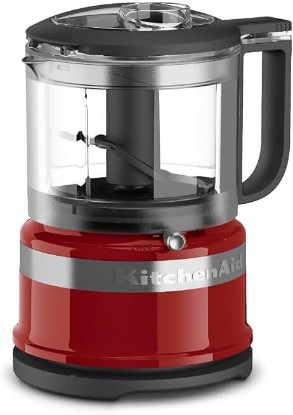 Picture of KitchenAid 3.5 Cup Food Chopper, KFC3516ER, Empire Red | Dishwasher-safe Work Bowl, Stainless Steel Multi-Purpose Blade, 2 Speeds Plus Pulse, Easy Cord Wrap