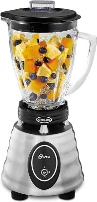 Picture of Oster Classic Series Heritage Blender with 6-Cup Glass Jar, 1000 Peak Watts, 600 Rated Watts, Stainless Steel Countertop Blender