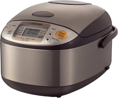 Picture of Zojirushi Ns TSC10 5.5 Cup Micom Rice Cooker and Warmer, 1.0l | LCD controls, delay timer