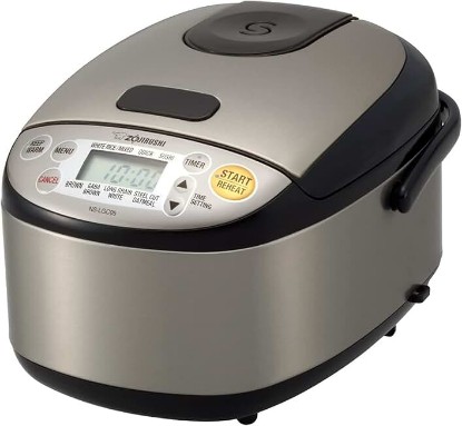 Picture of Zojirushi Micom 3-Cup Compact Size, Multiple Settings, Stainless Steel Made, Built-In Retractable Power Cord and Easy to Transport Rice Cooker and Warmer | Multiple settings, retractable power cord, easy transport