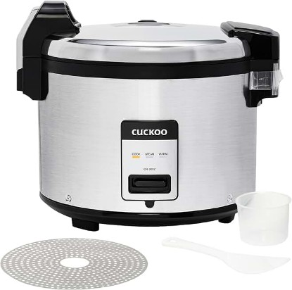 Picture of CUCKOO Commercial Rice Cooker and Warmer, 60-Cup Cooked, CR-3032 | 30-Cup Uncooked Capacity, Nonstick Inner Pot, 3 Cooking Modes, One-Touch Operation, Steam Cooking, Made in Korea