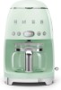 Picture of Smeg 50's Retro Style Aesthetic Drip Coffee Machine with 10 Cup Glass Carafe, Auto Start Feature, Keep Warm Plate, and Two Coffee Strength Settings (Pastel Green)