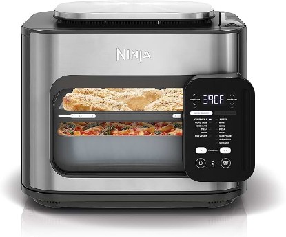 Picture of Ninja Combi™ All-in-One Multicooker & Air Fryer, Stainless Steel, SFP701 | Cooks complete family meals in 15 mins, HyperSteam + Air Fry, 14-in-1, Bake, Roast, Slow Cook & more, 3 accessories included.