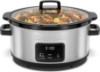 Picture of Chefman Slow Cooker 7 Quart, Large Family Size Programmable Digital Slow Cooker with 24-Hour Timer, Low, High & Warm Settings, Ceramic Crock, Tempered Glass Lid, Dishwasher-Safe, Stainless Steel