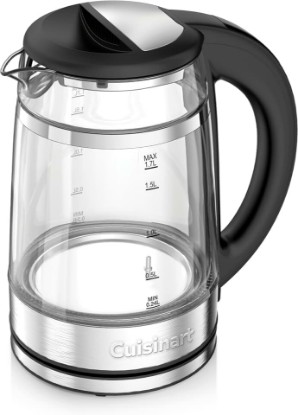 Picture of Cuisinart 1.7L Glass Variable Temperature Control Electric Kettle 110°F–212°F with Touchscreen Controls, Illumination, Dual‑Layer Cool‑Touch Design & Nondrip Spout