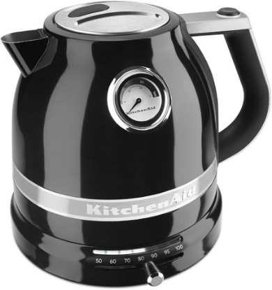 Picture of KitchenAid 1.5 L Pro Line Series Electric Kettle, Onyx Black | Water Level Gauge, Dual Wall Insulation Keeps Water Hot, Soft Grip Handle for Easy Pouring, Model KEK1522OB