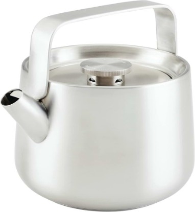 Picture of KitchenAid Teakettles Stainless Steel Whistling Teakettle, 1.9 Quart - Brushed Stainless Steel