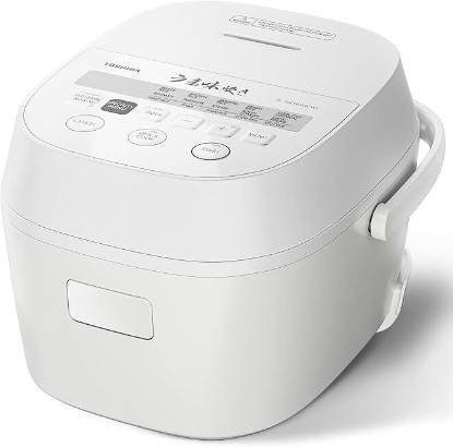 Picture of TOSHIBA OriginTaste Rice Cooker 5.5-Cup Uncooked, Fuzzy Logic, 15-in-1 Functions, Digital Display, Delay Timer, Keep Warm, Nonstick Inner Pot, White