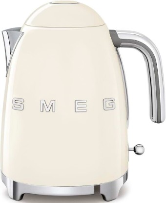Picture of Smeg KLF03 Electric Kettle 1.7L (7 Cup), Retro Hot Water Boiler for Tea & Coffee, Fast Boiling, Auto Shut-Off, Soft Open Lid, 360° Swivel Base Countertop Kettle – Cream