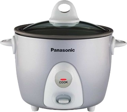 Picture of Panasonic Rice Cooker, Steamer & Multi-Cooker, 6-Cups (Cooked), 3-Cups (Uncooked), SR-G06FGL, Silver