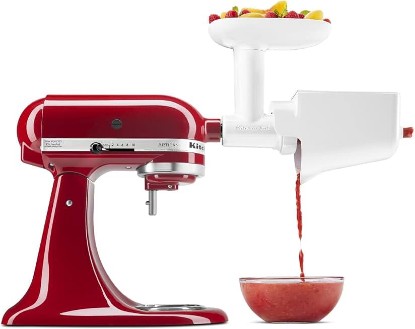 Picture of KitchenAid KSMFVSP Fruit and Veg Strainer Attachment | Helps puree/strain fruits and vegetables, Designed to work with KitchenAid Food Grinder Attachment KSMFGA, Dishwasher-safe